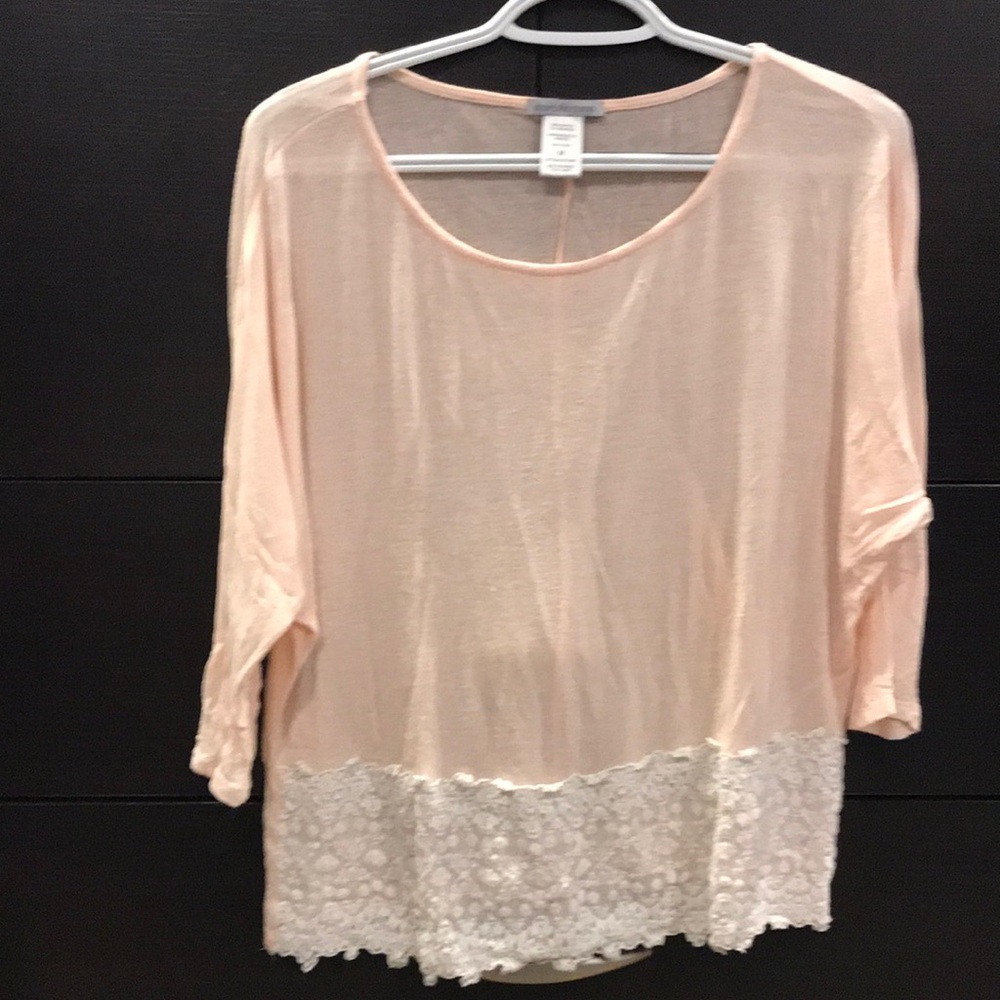 Pink charolette russe blouse